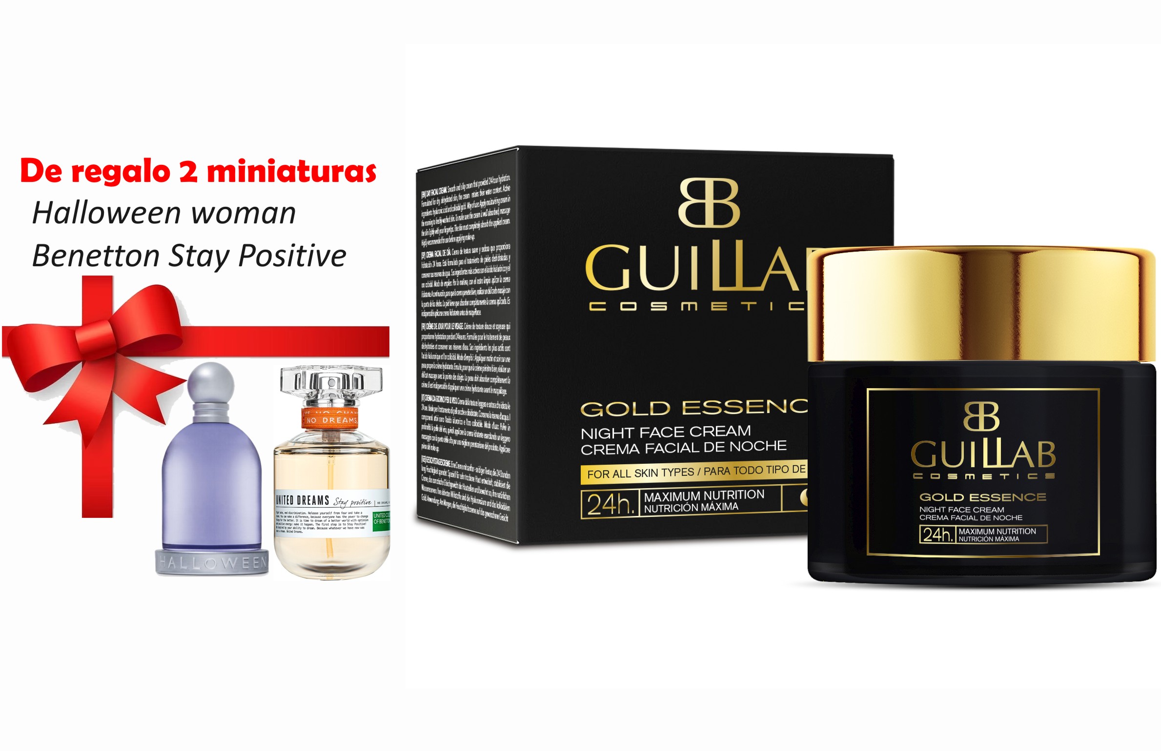 GUILLAB COSMETICS GOLD ESSENCE NIGHT CREAM 50 ML REGULAR + 2 MINIATURAS DE REGALO