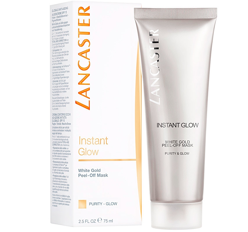 LANCASTER INSTANT GLOW WHITE GOLD PEEL OFF MASK PURITY GLOW 75 ML TESTER