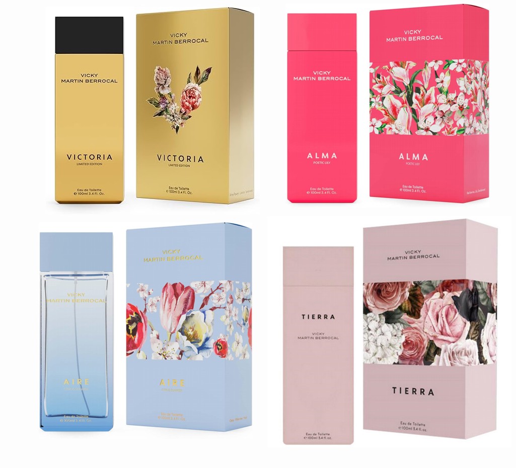 PACK 4x1 VICKY MARTIN BERROCAL: TIERRA WOMAN EDT 100 ML @ + AIRE WOMAN EDT 100 ML @ + ALMA WOMAN EDT 100 ML @ + VICTORIA WOMAN EDT 100 ML @  