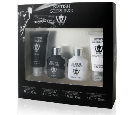 SET BRITISH STERLING RESERVE HIM EDT 15 ML + PRIVATE STOCK 15 ML + DOS AFTER SHAVE BALSAMO 30 ML CADA UNO 