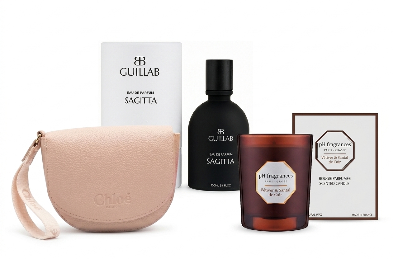ESPECIAL GUILLAB: SAGITTA FOR WOMAN EDP 100 ML  + MINI BOLSO CHLOE + VELA AROMATICA PERFUMADA