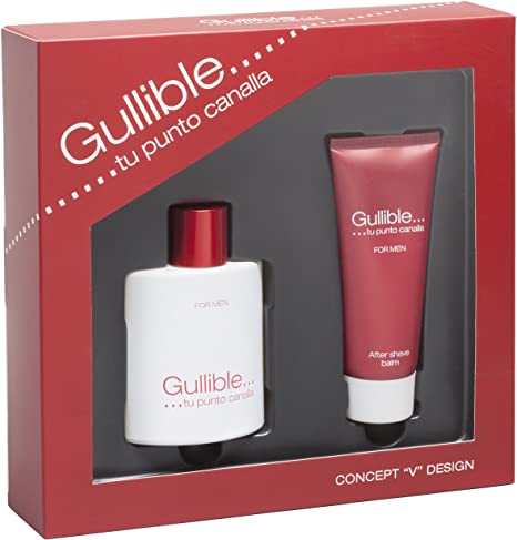 SET CONCEPT V DESIGN GULLIBLE FOR MEN EDT 100 ML REGULAR + AFTER SHAVE BALSAMO 100 ML