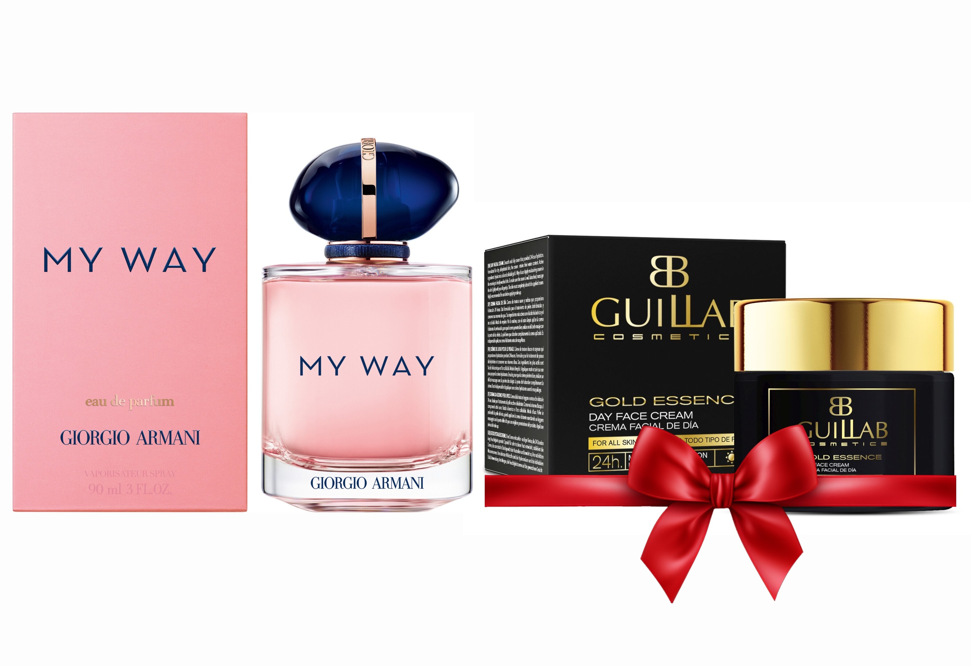 MY WAY ARMANI FLORAL (RECARGABLE) EDP 90 ML @ + REGALO CREMA GUILLAB GOLD ESENCE DIA 50 ML  DE REGALO